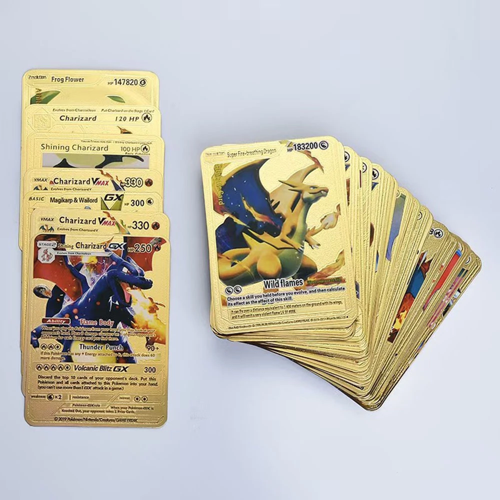 Carte pokemon dorée